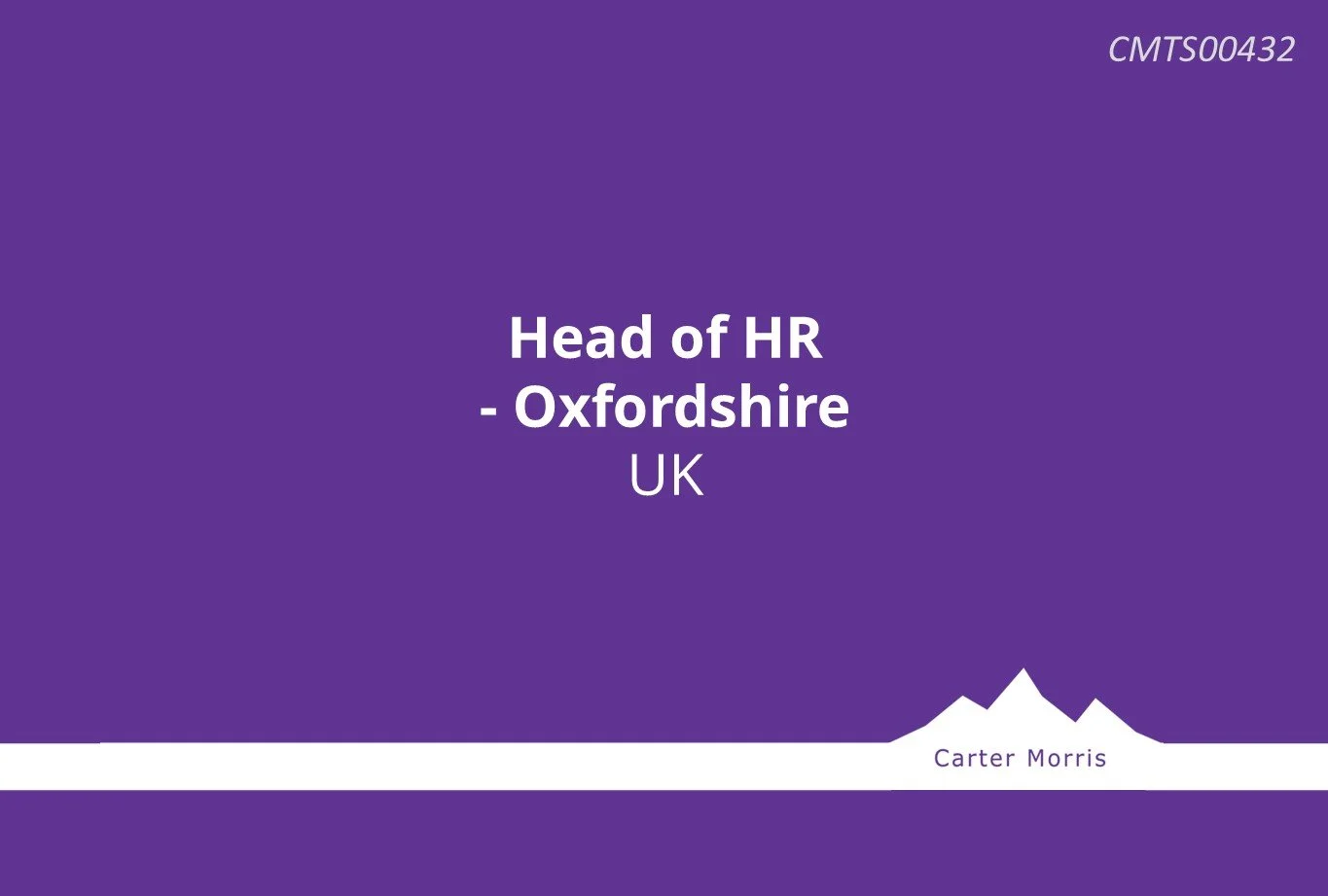 Head of HR - Oxfordshire
