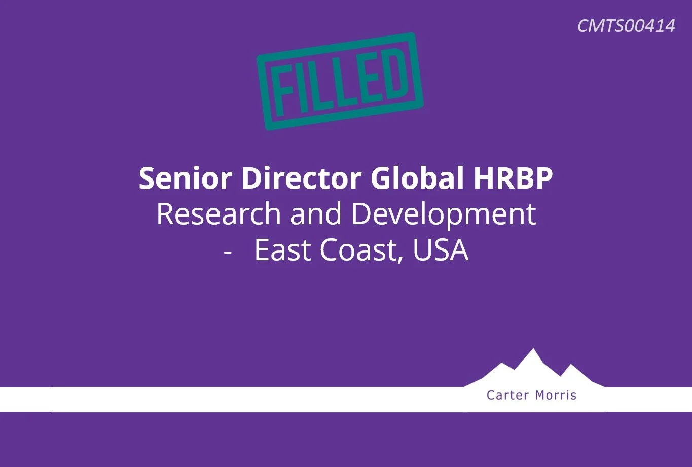Senior Director Global HRBP - Research and Development