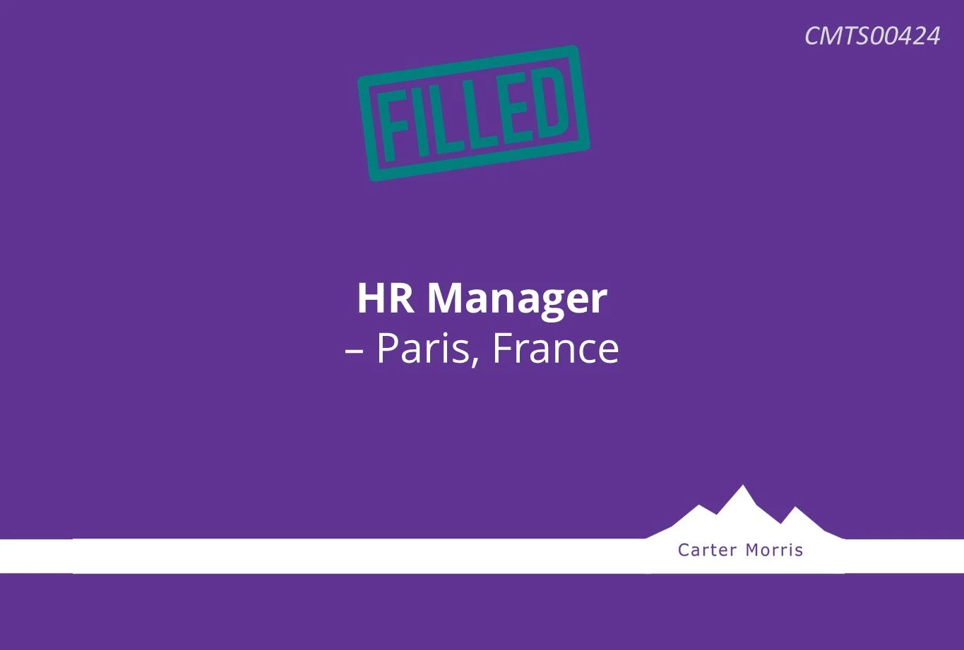 HR Manager - Paris, France