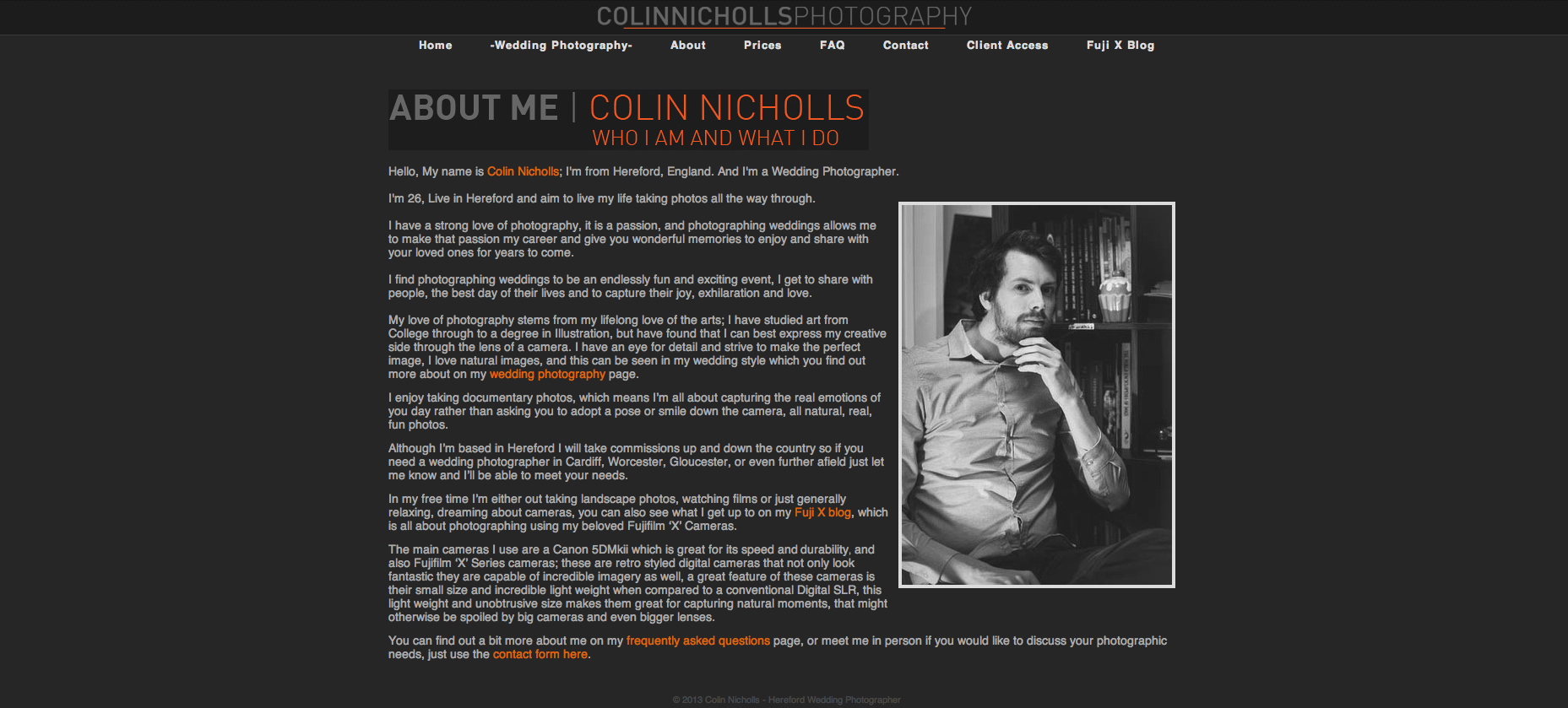 Zenfolio website, end of 2013.