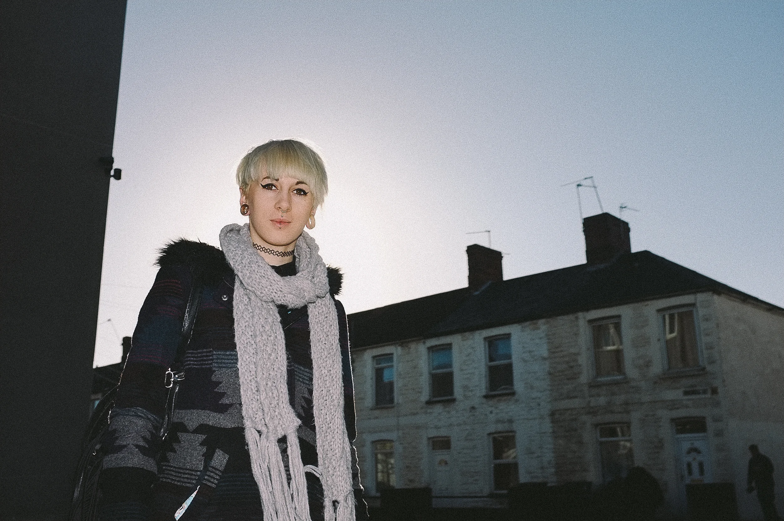 Fuji X100 - Shooting into bright sun, using the flash to balance the light.