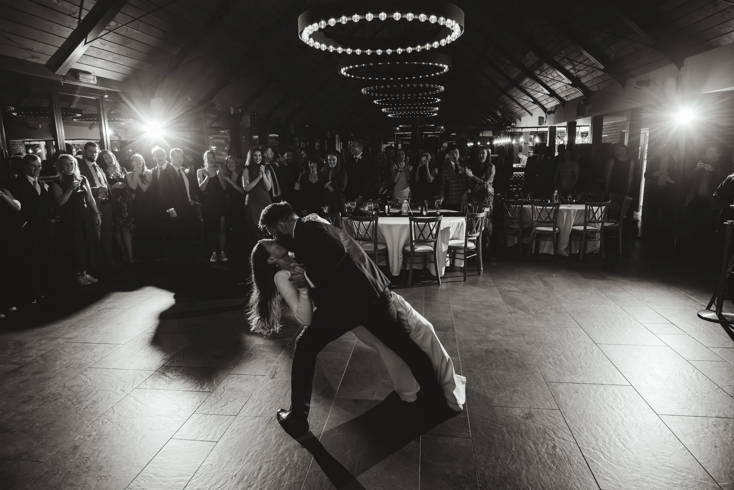 Bride and groom first dance