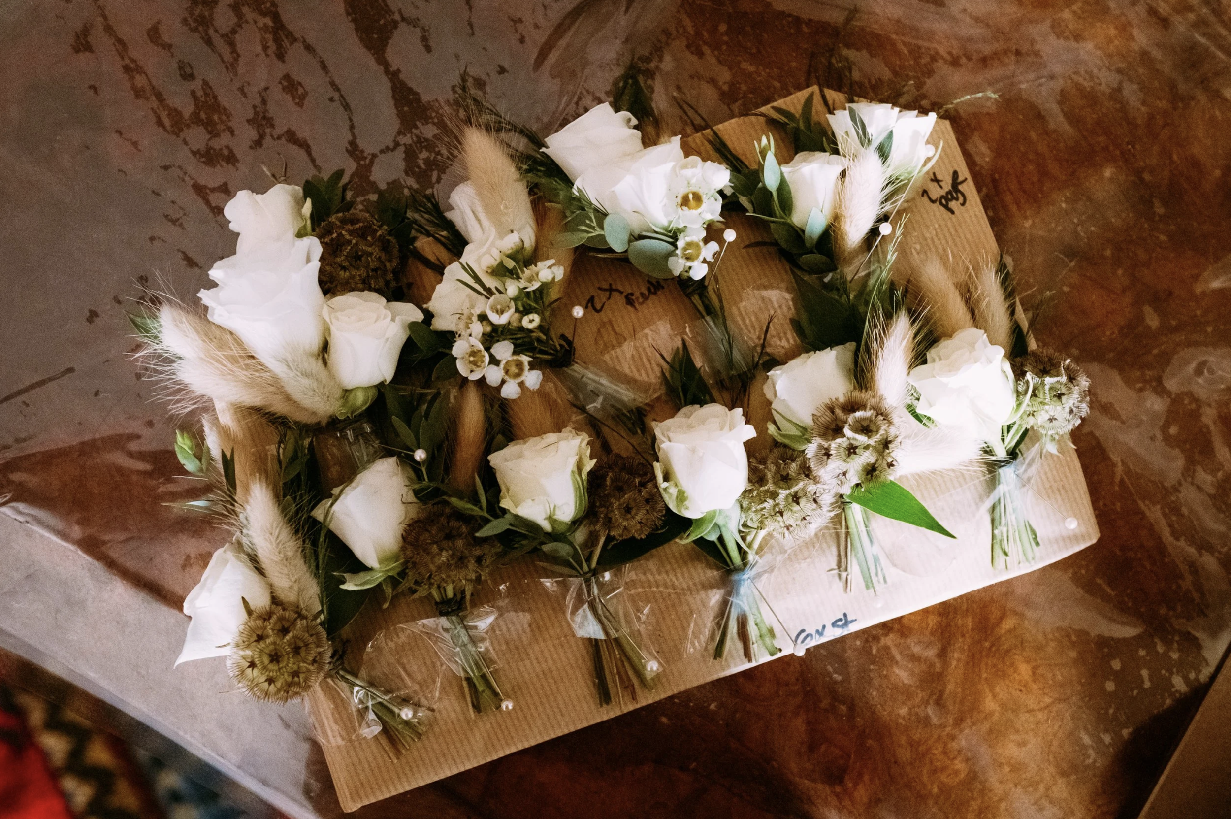 Buttonholes ready to be worn