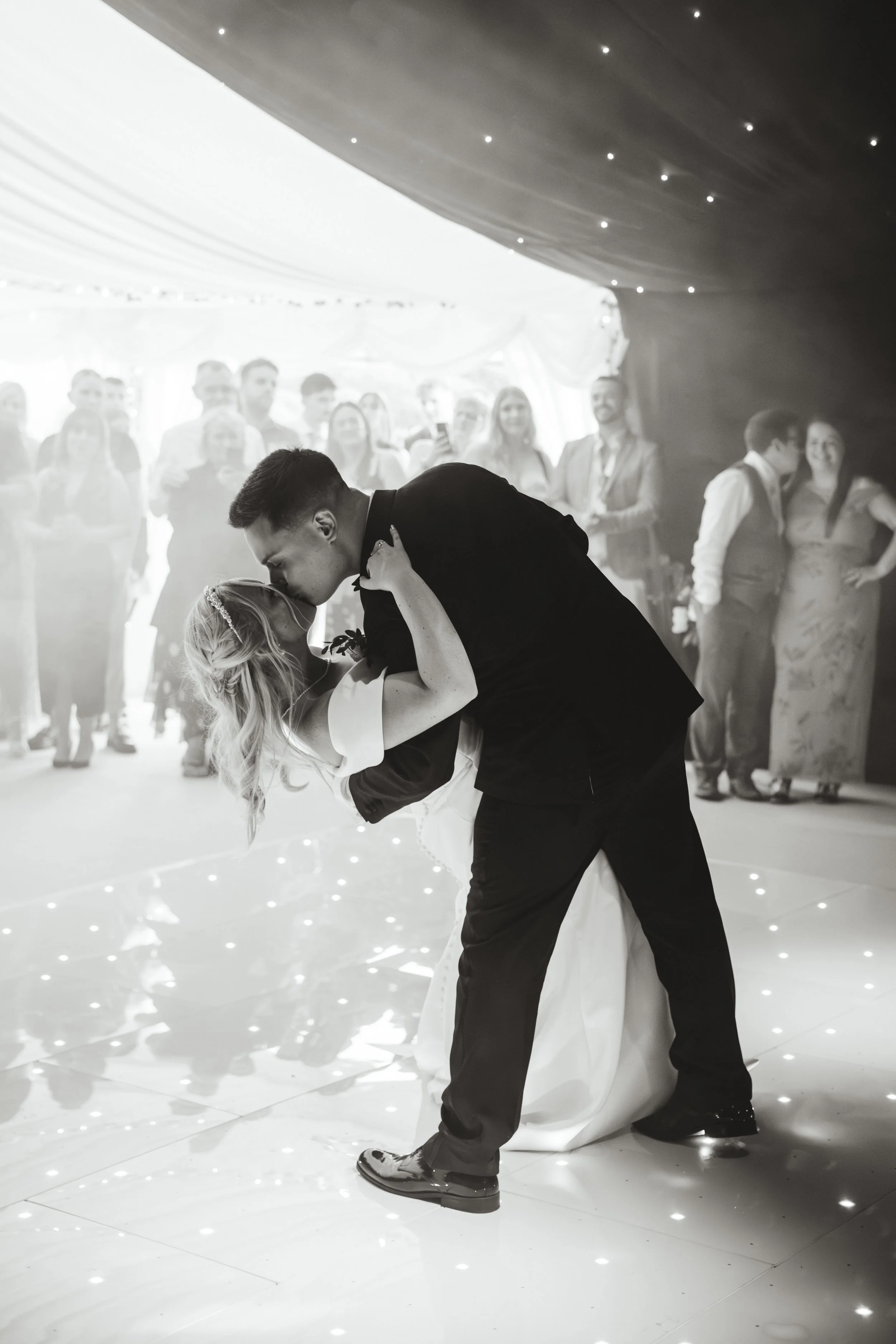 Bride and groom first dance