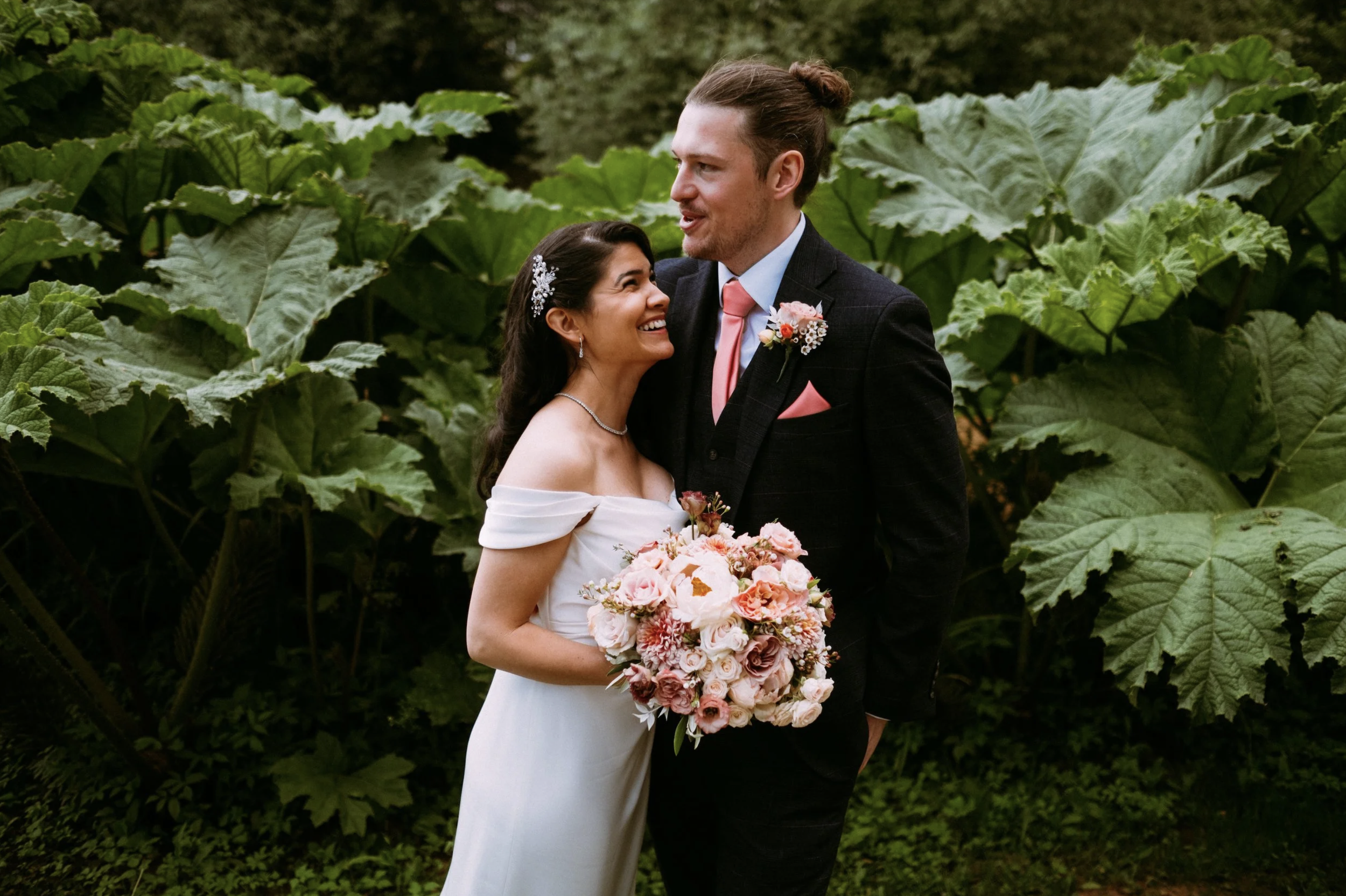 Bride and groom portrait
