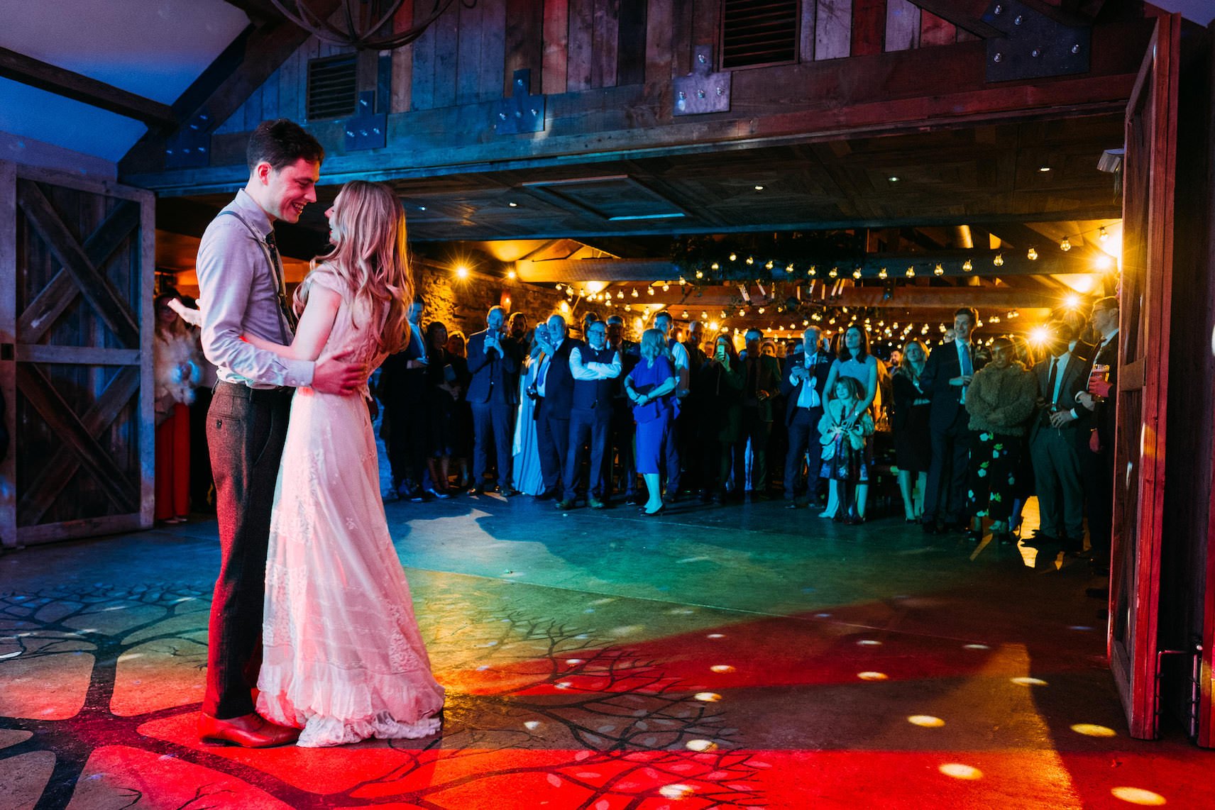 Colourful first dance wedding
