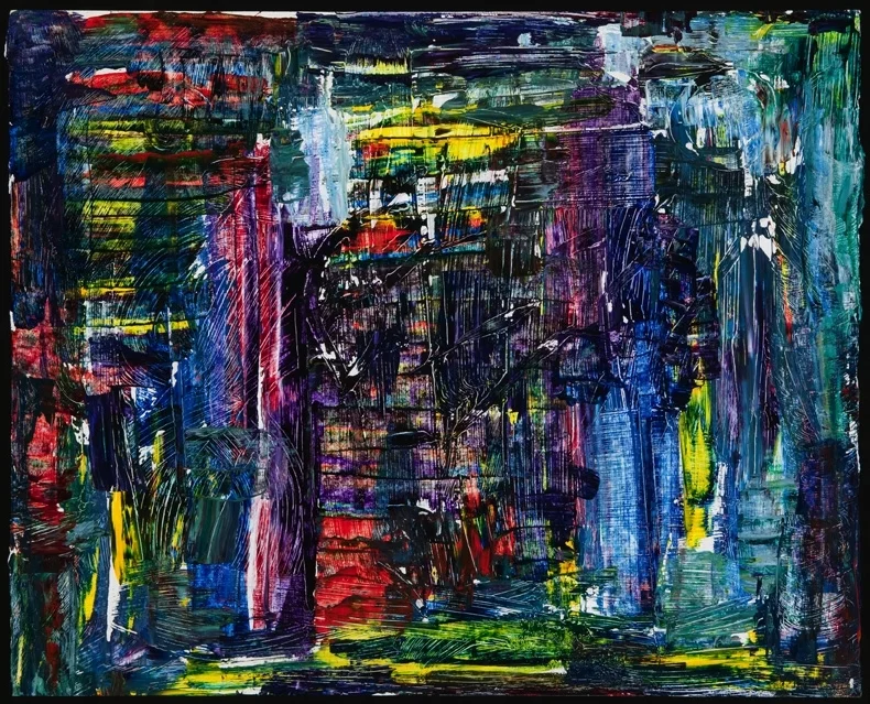  Acrylic on gessoed paper  17.5 x 22 