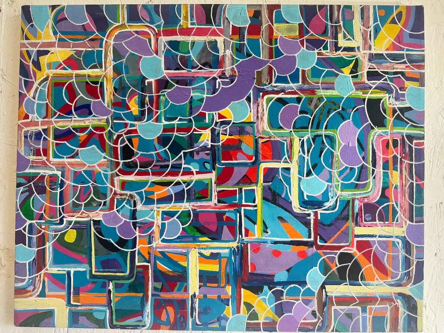 Details of another nearly complete work in progress. This one was started mid 90&rsquo;s in San Francisco. I could have left if well enough alone but for some reason kept retuning to it. I think this final layer may be its last. Excited to have held 