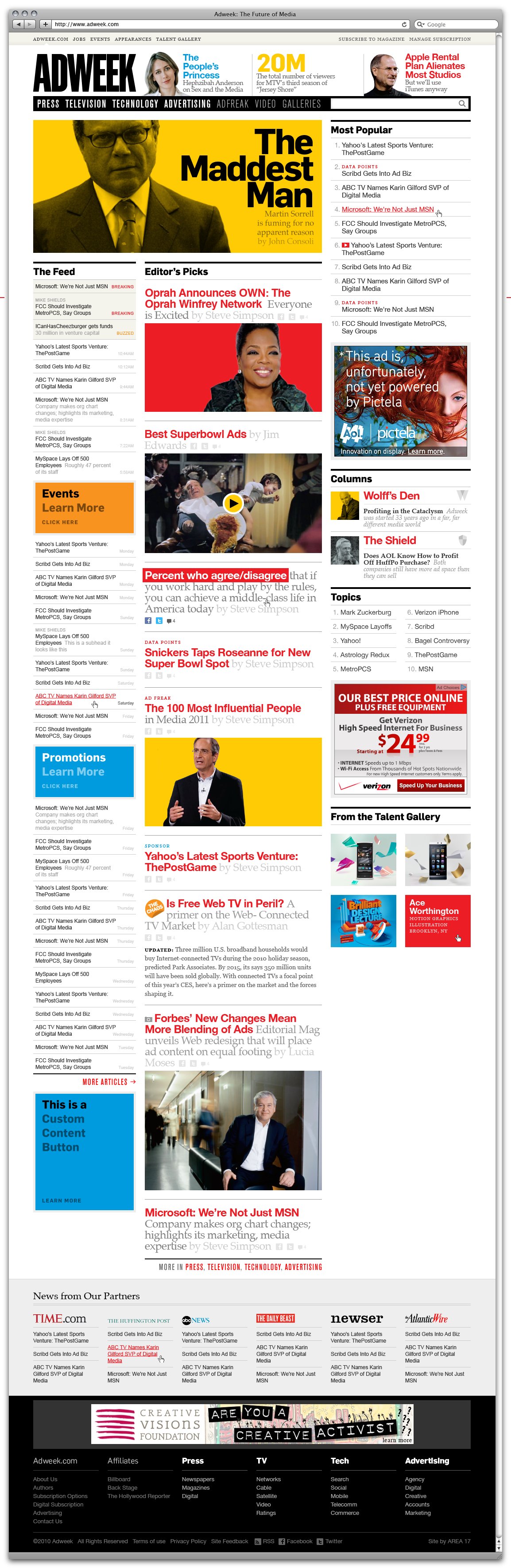 Adweek Homepage
