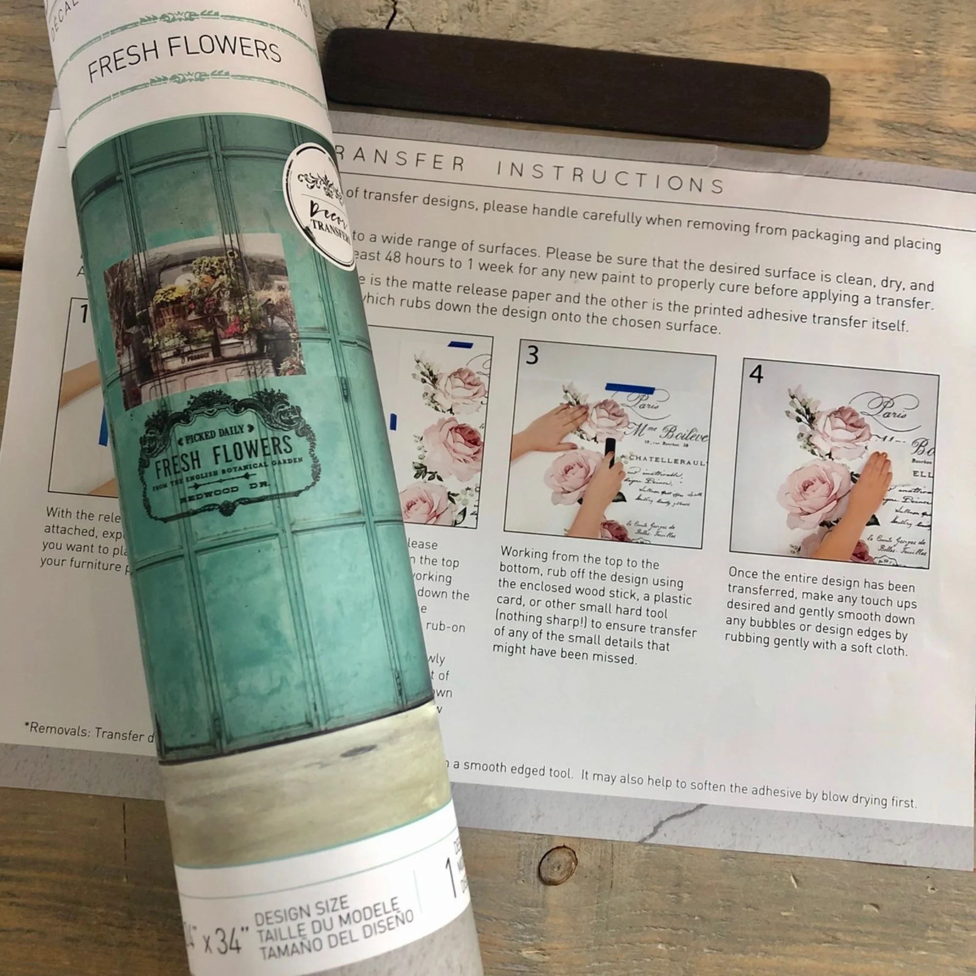 Fresh Flowers Furniture Decor Transfer Redesign with Prima UK Free