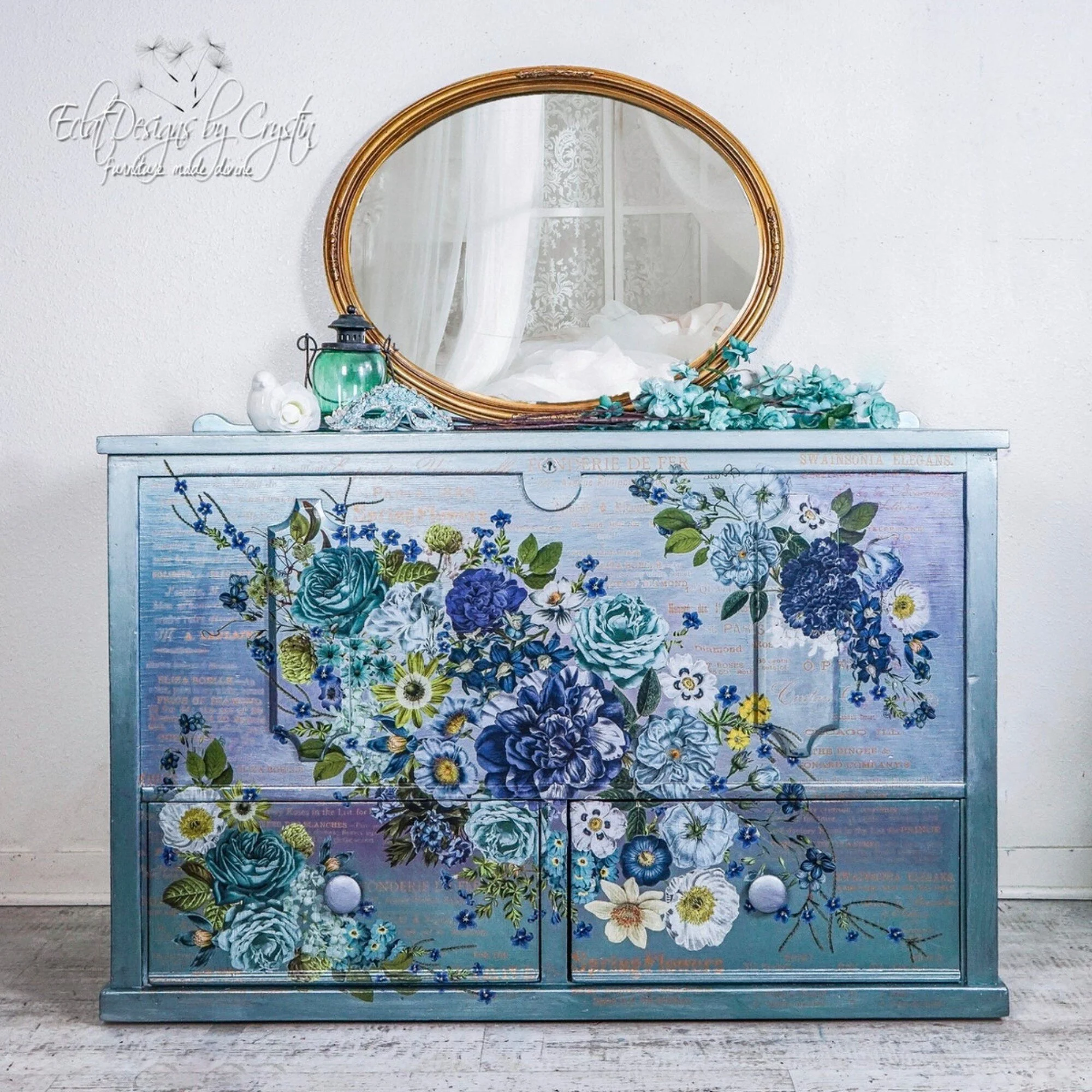 Cosmic Roses Furniture Decor Transfer Redesign with Prima UK Free P