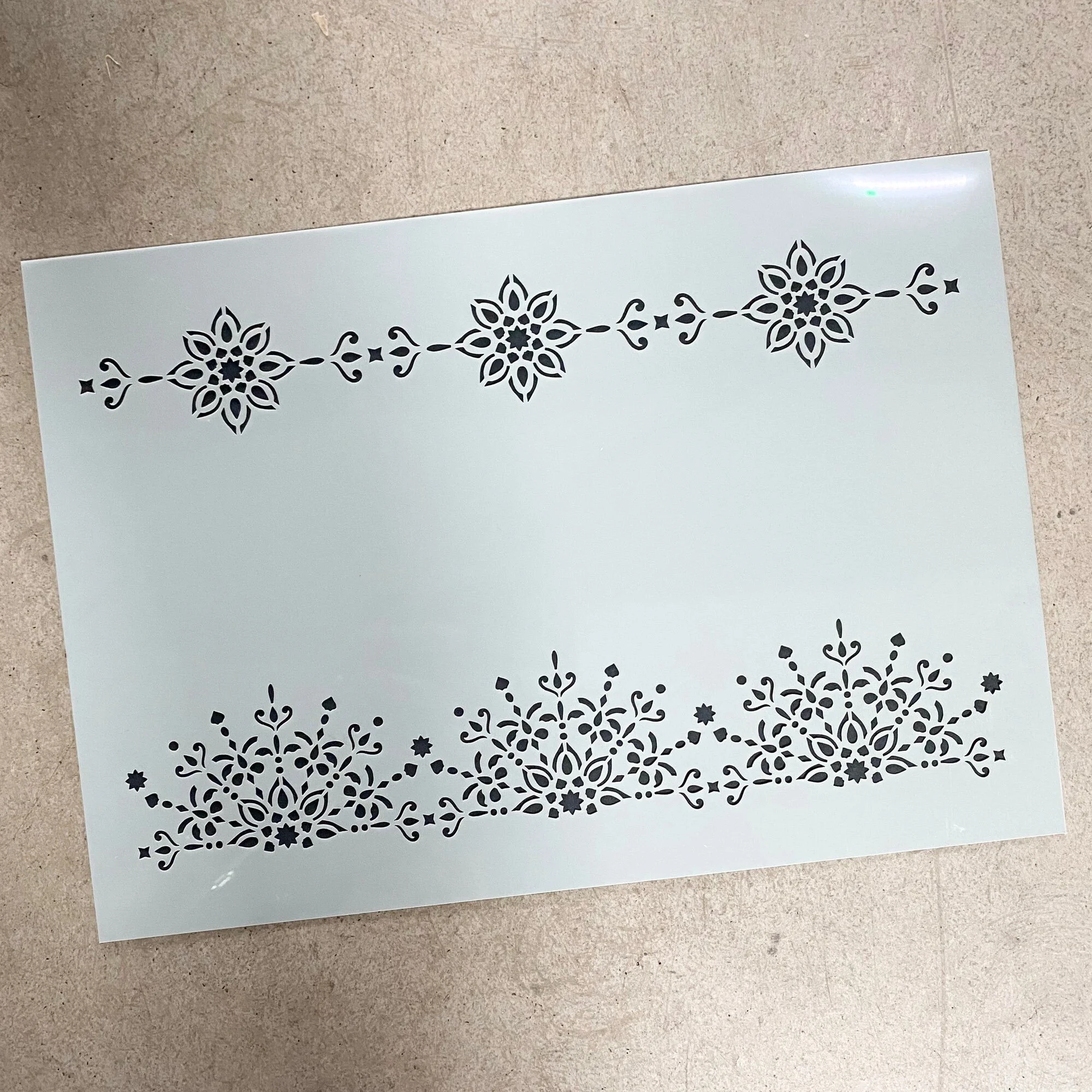 Mandala Trim Pattern Repeat Stencil | Free P&amp;P | Claire's CraftHouse