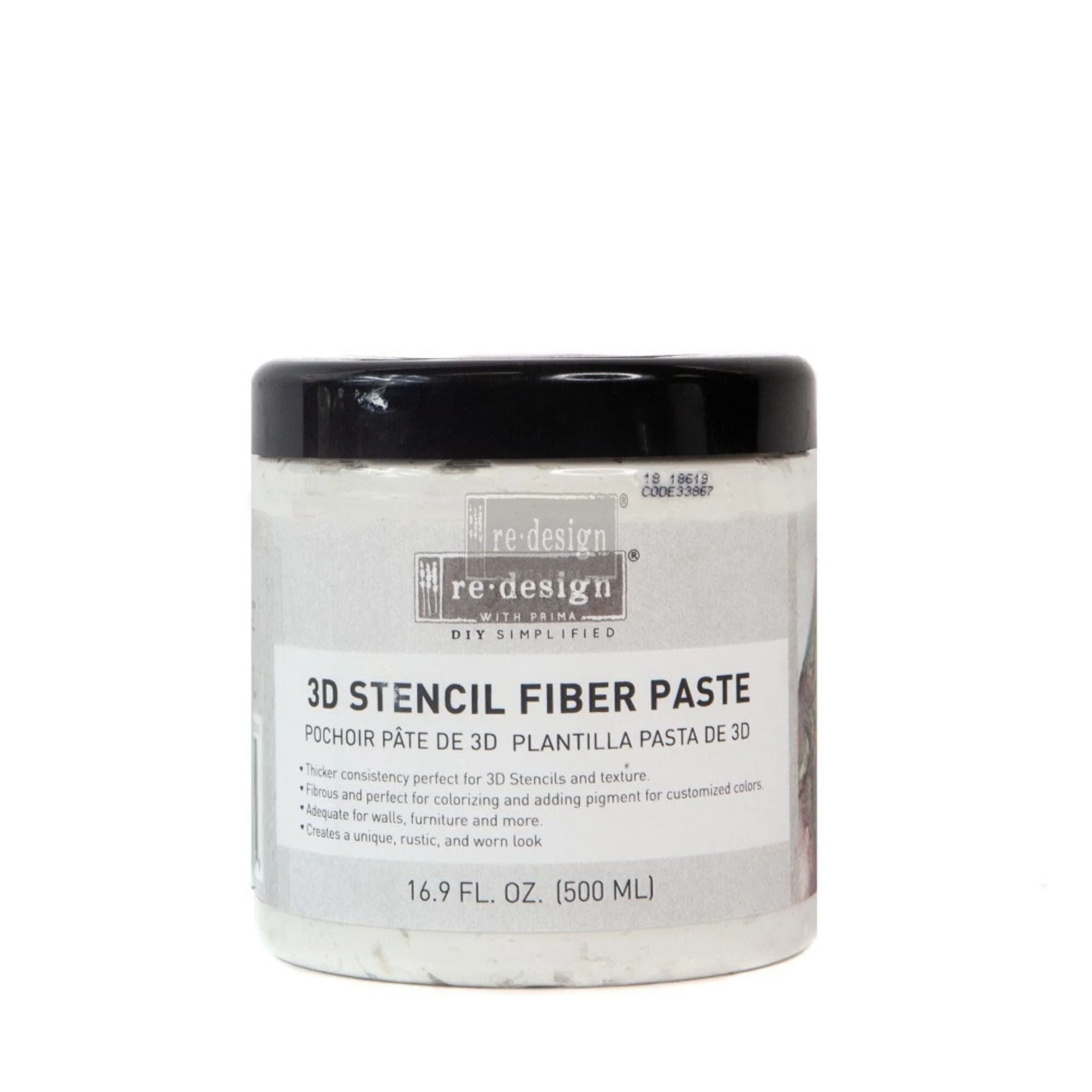 3D Stencil Fibre Paste Prima Redesign 500ml Claire's CraftHouse