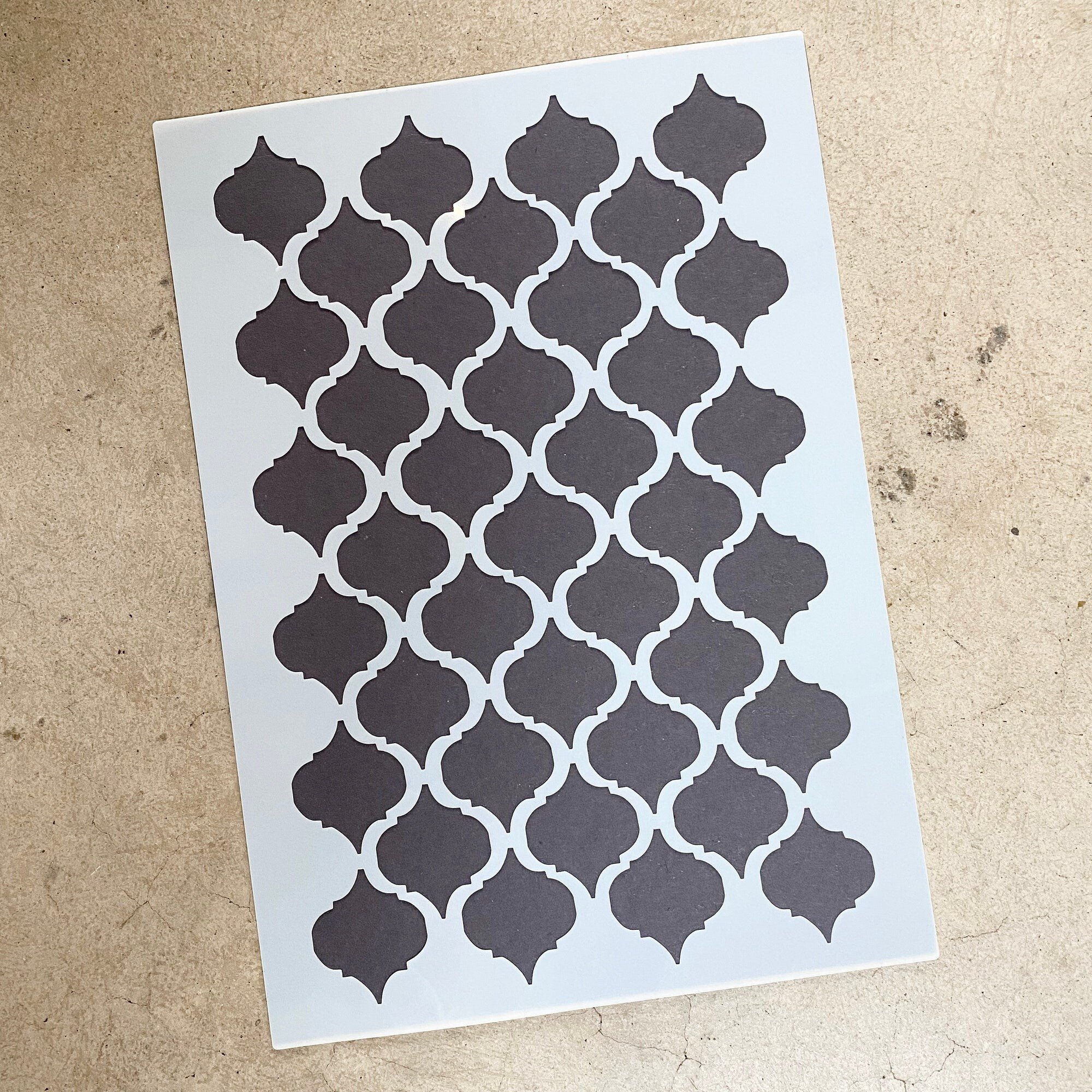 Eastern Lattice Pattern Repeat A4 Stencil Free P&P Claire's CraftHouse
