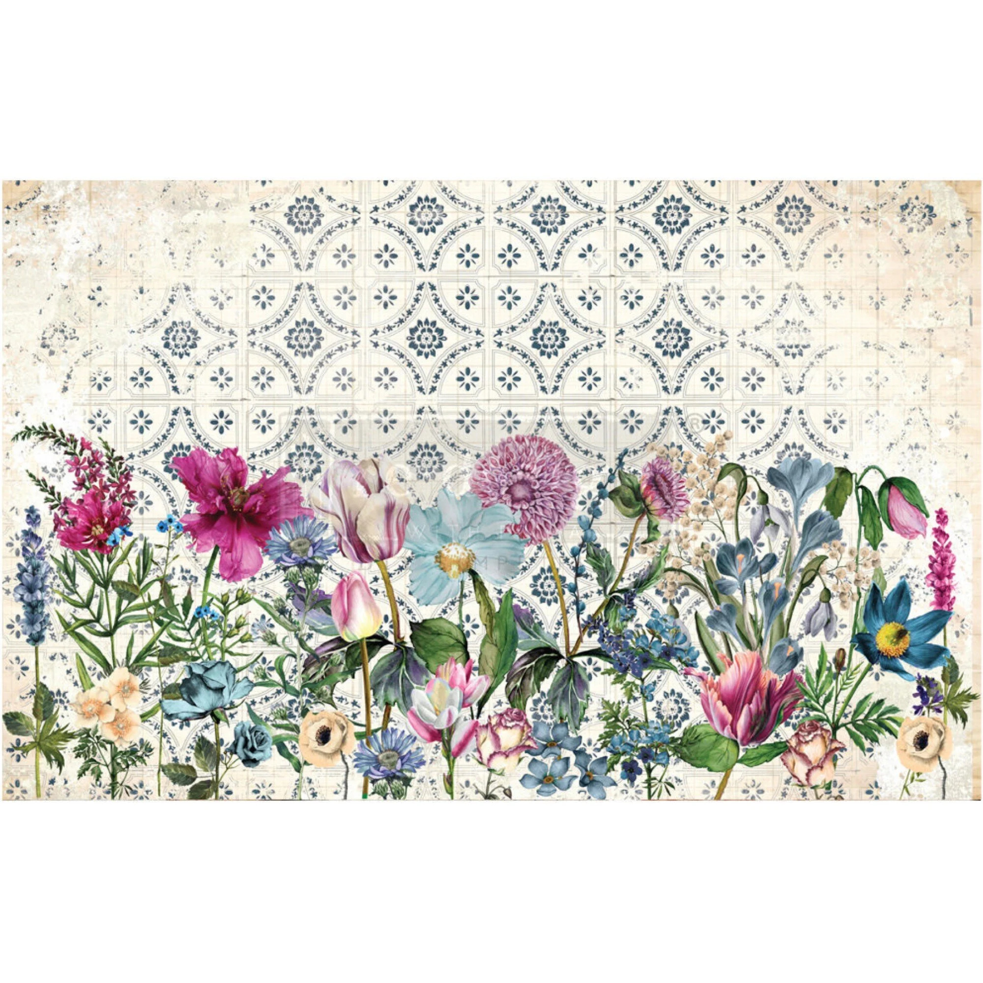 Fuchsia Decoupage Tissue Paper Redesign with Prima 19" x 30