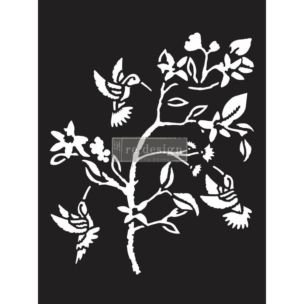 'Hummingbird' Decor Stencil Redesign with Prima Free P