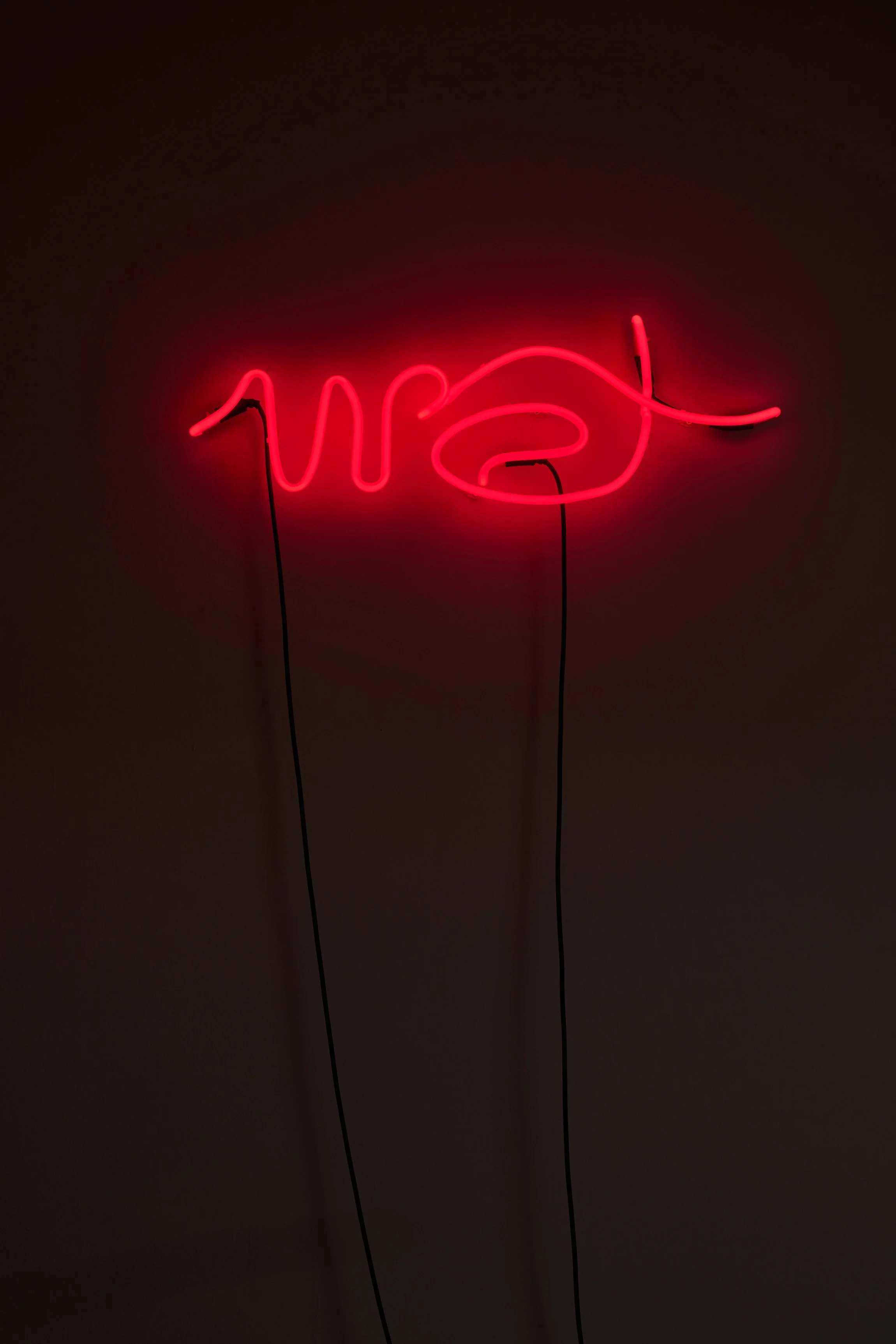   Wet  (2023) Neon Murano colored glass 20 × 85 cm 