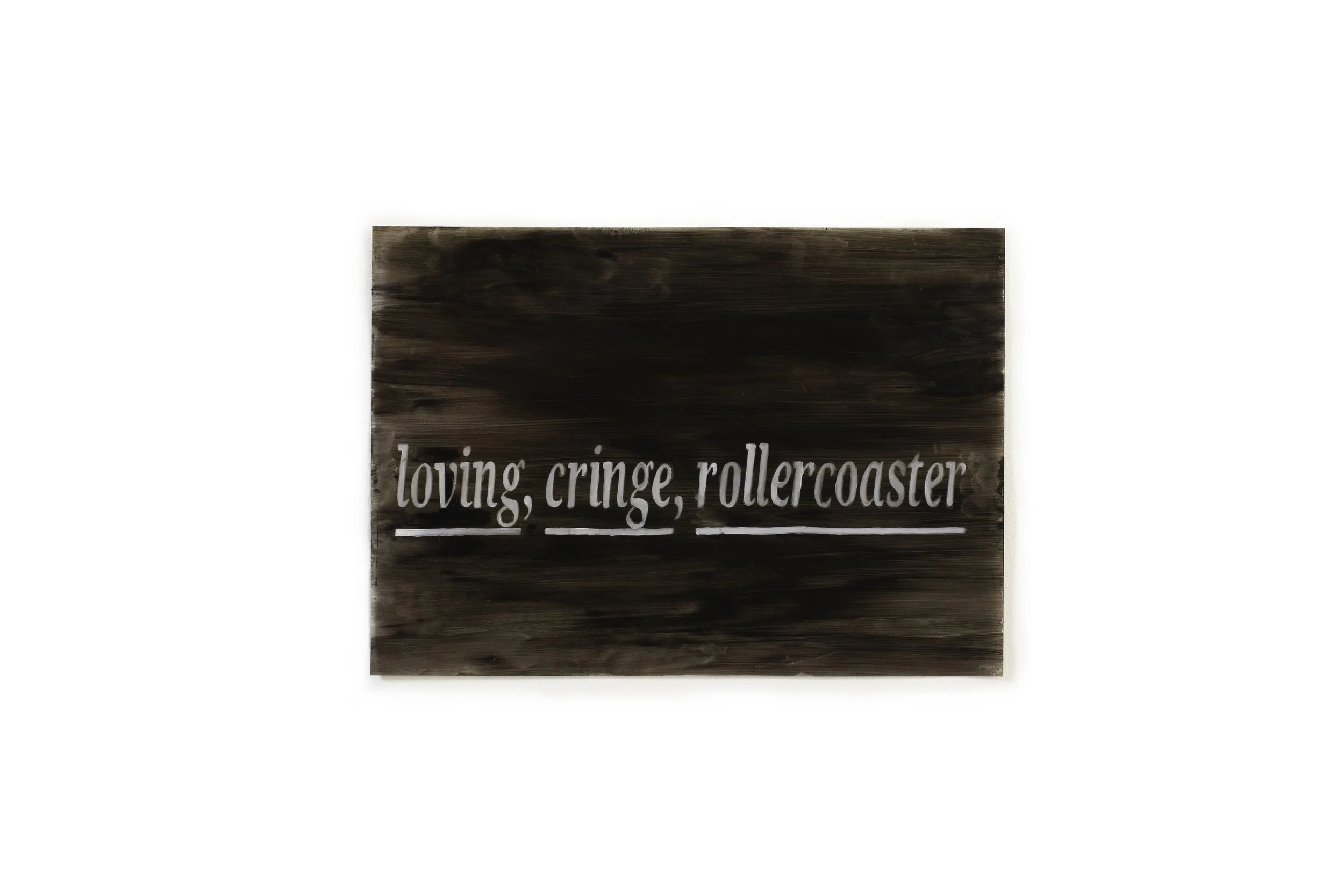   Loving, cringe, rollercoaster  Radio Tag Series (2025)  Oil on tracing paper 30×42 cm (11.8 × 16.5 inches) 