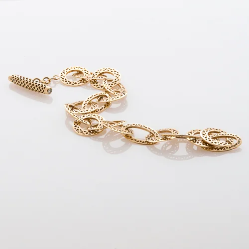 RGB-061 YG oval and disc crownwork bracelet-4.jpg