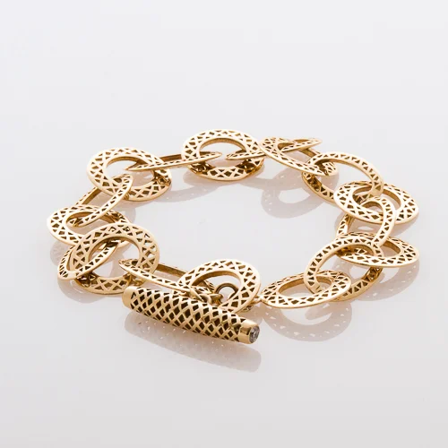 RGB-061 YG oval and disc crownwork bracelet-3.jpg