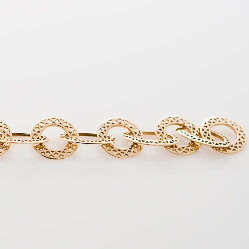 RGB-061 YG oval and disc crownwork bracelet-1.jpg