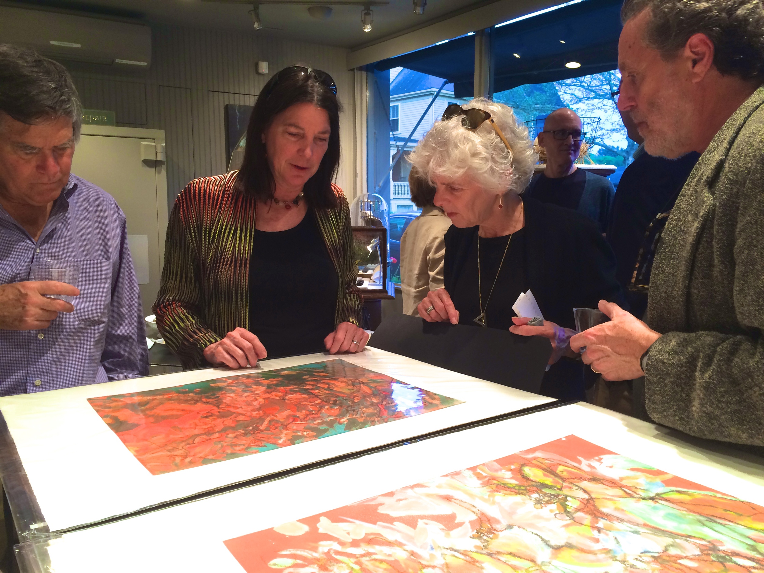 Diane Charyk Norris at the opening of Taking Flight. 