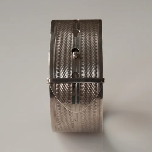 Silver Engine Turned Cuff