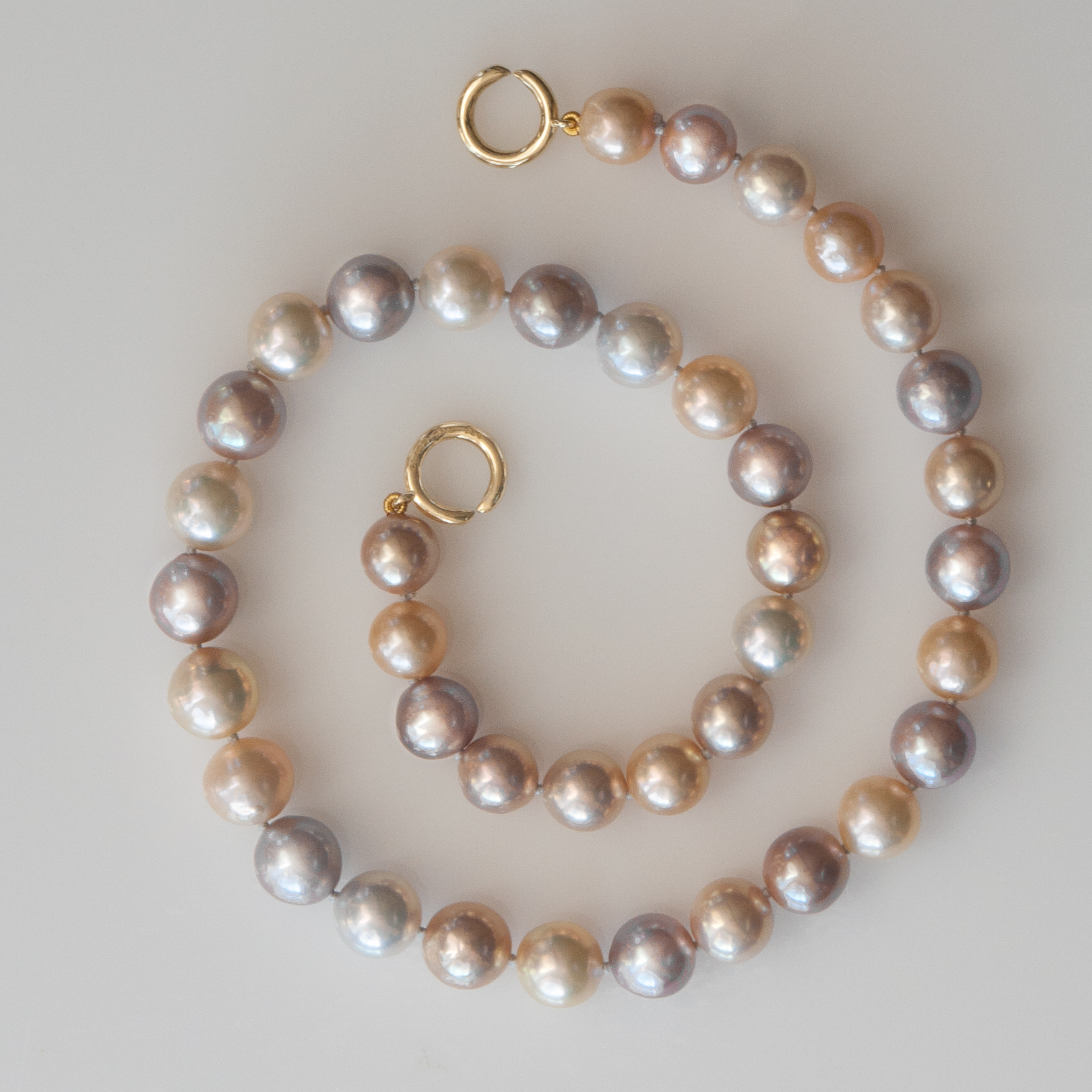 Pearl necklace in pastel colours  pastel  freshwaterpearls