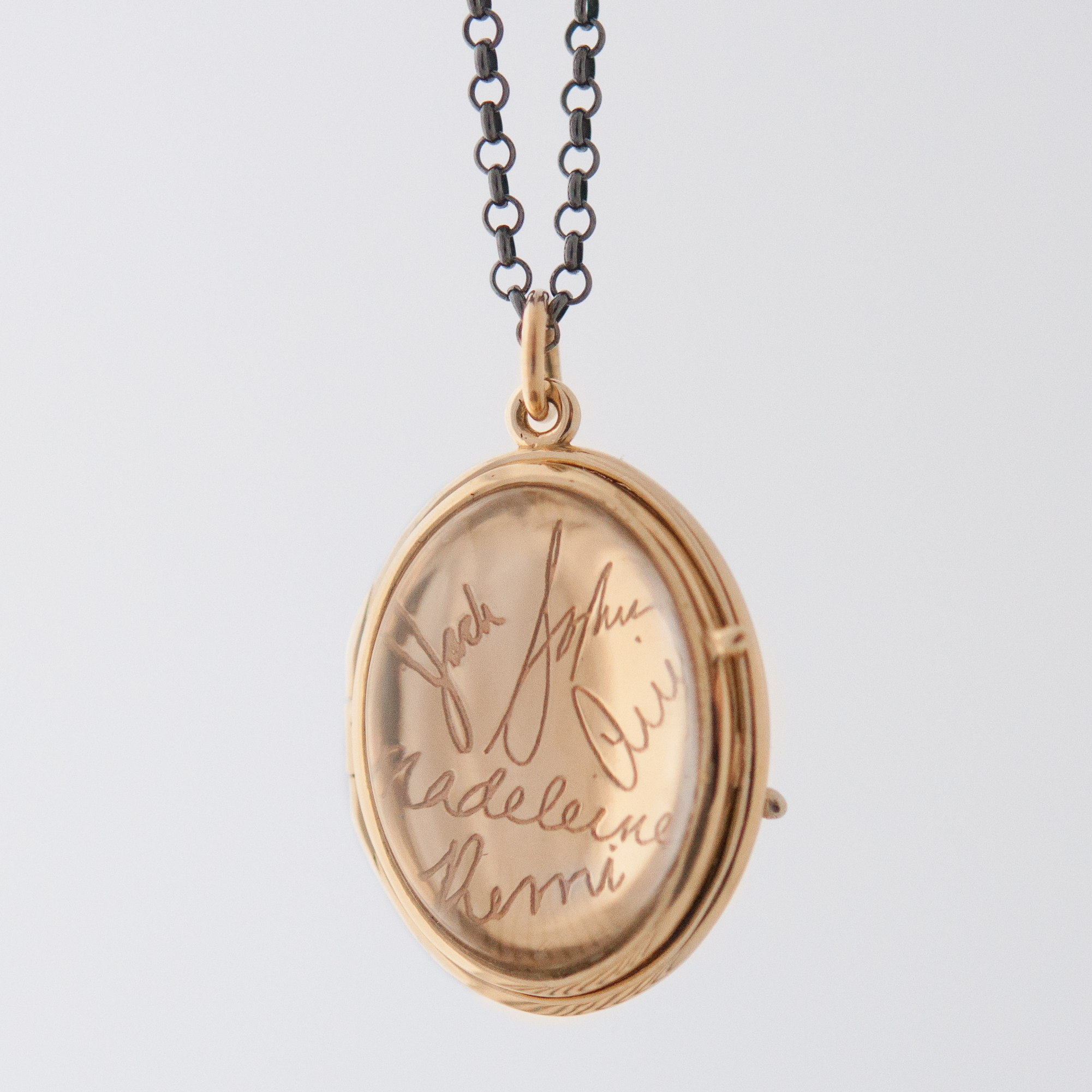 Bloomed Gold Victorian MPG Monogrammed Locket