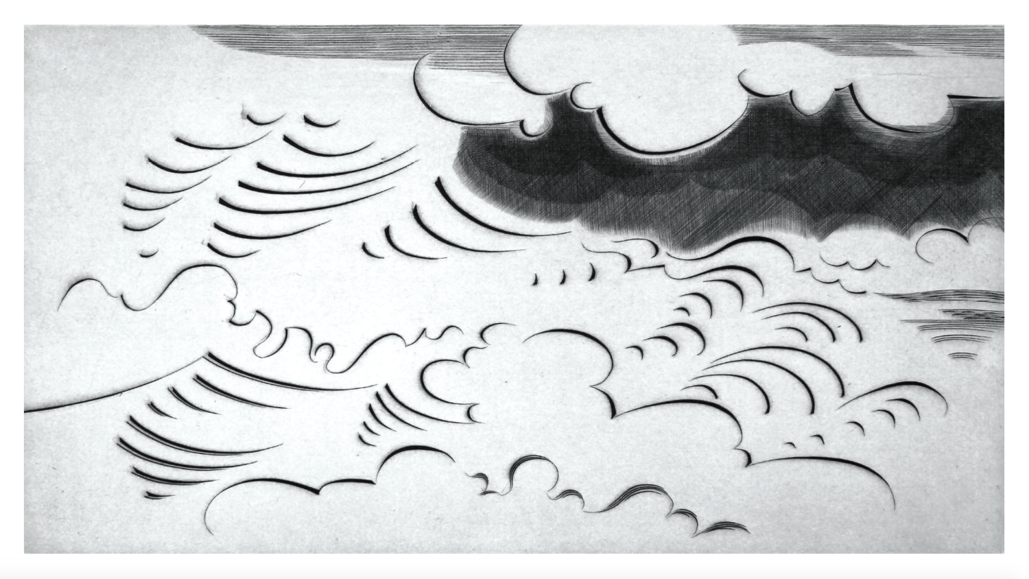 Adventure with E.L.: Surf, picture size 6.4 x 11.8, matted size 12 x 18