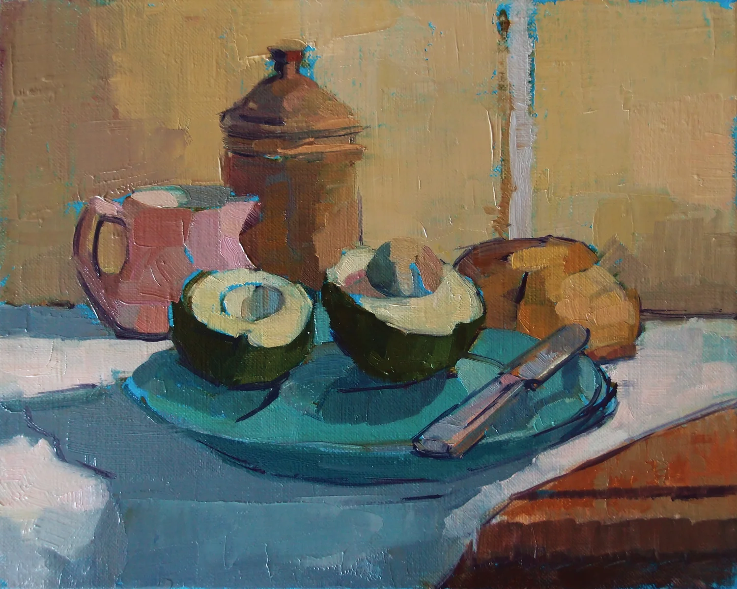 Avocado, 2014, oil on linen, 8" x 10"