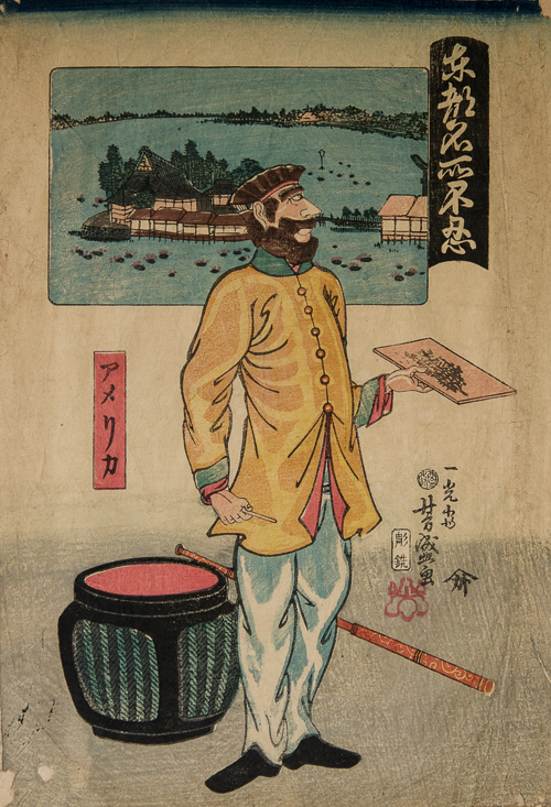UTAGAWA YOSHIMORI 歌川 芳盛 (1830-1884), Famous Places in the Eastern Capital, Shinobazu Pond, 1861, 16.75” x 20.75”