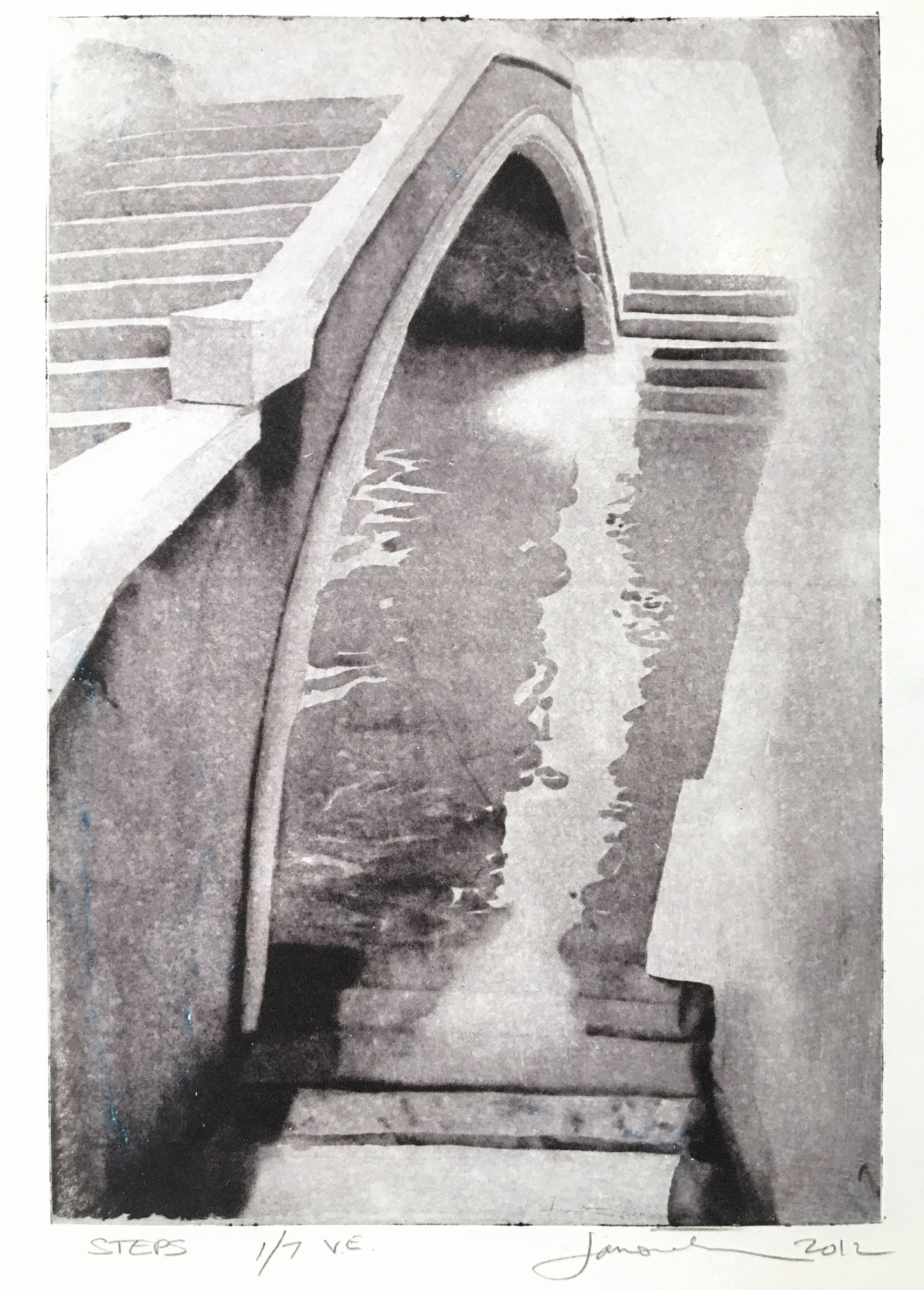 Steps VE, 2012, photo intaglio, 11" x 10"