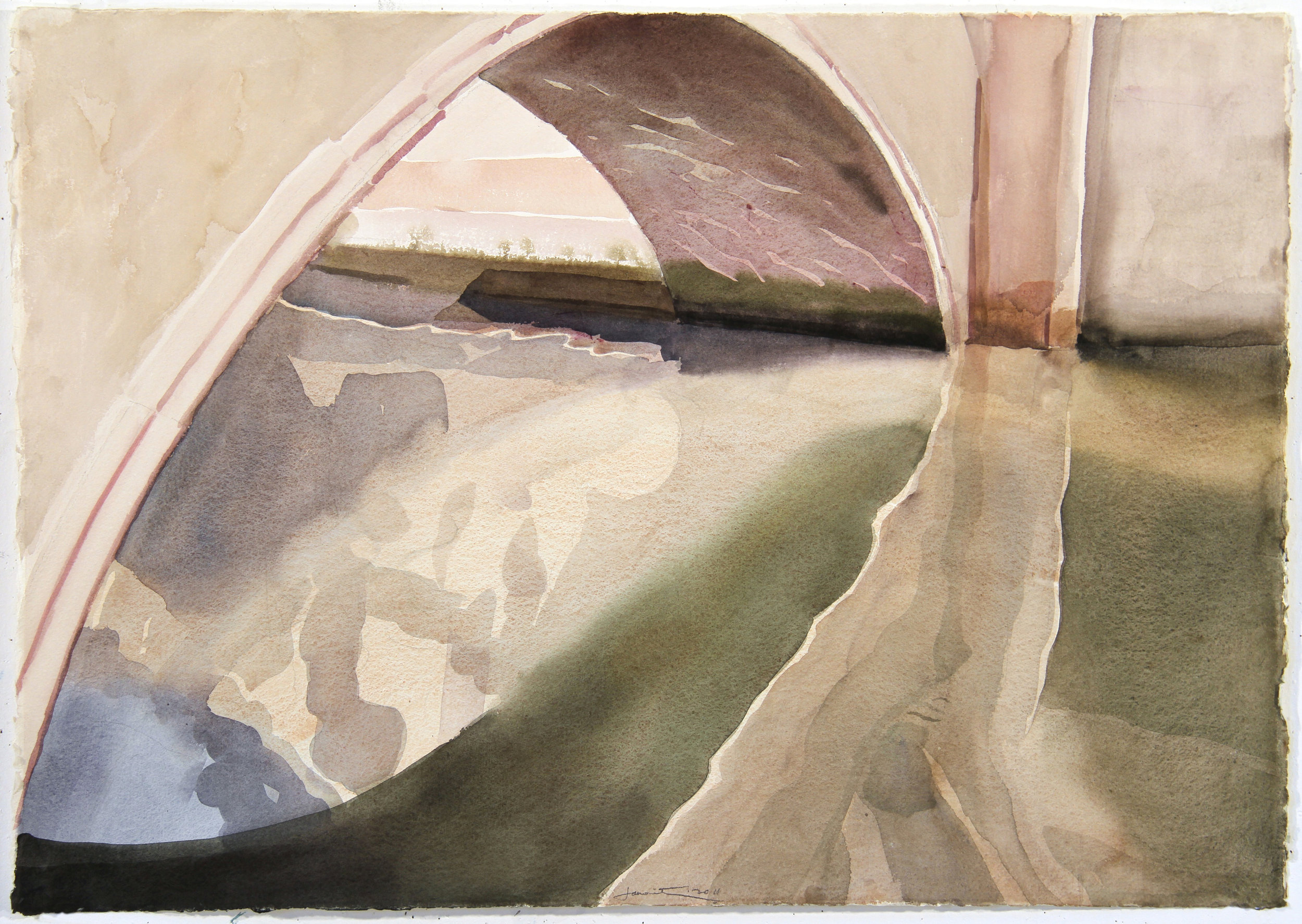 Arch, 2011, watercolor, 29.5" x 40"