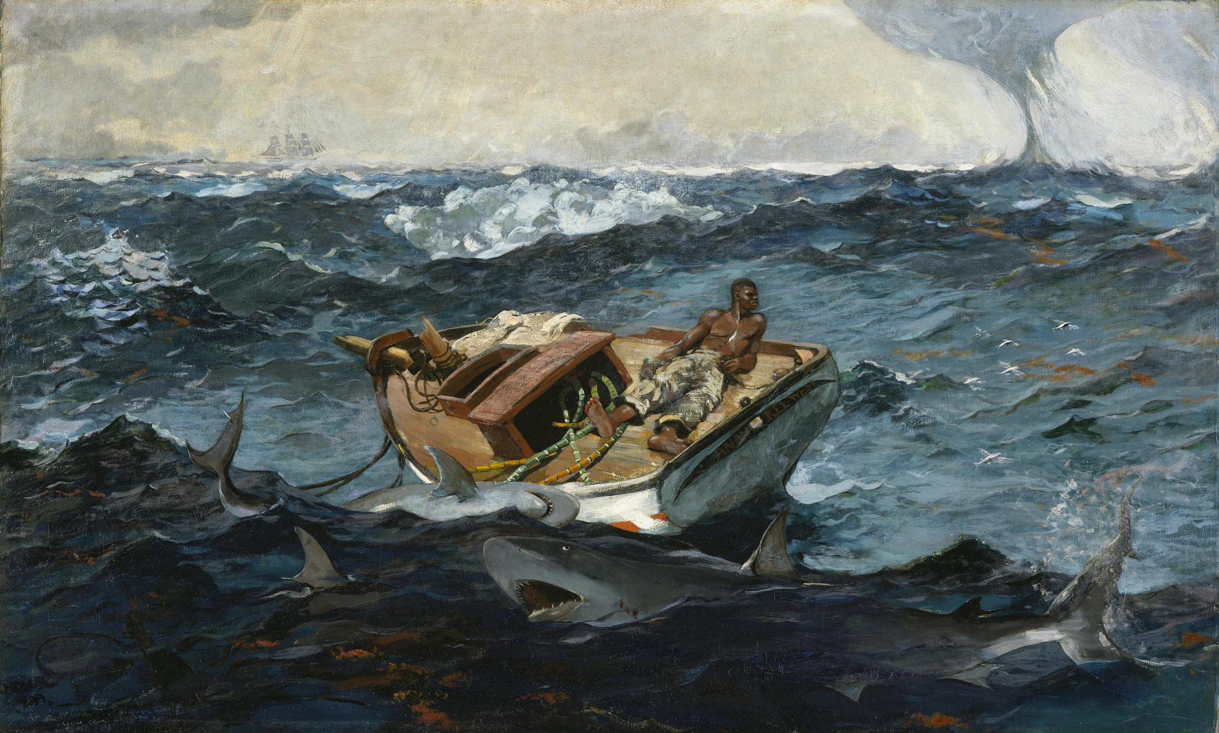 Winslow Homer, "The Gulf Stream" (1899). Oil on canvas; 71.5 x 124.8 cm. Metropolitan Museum of Art