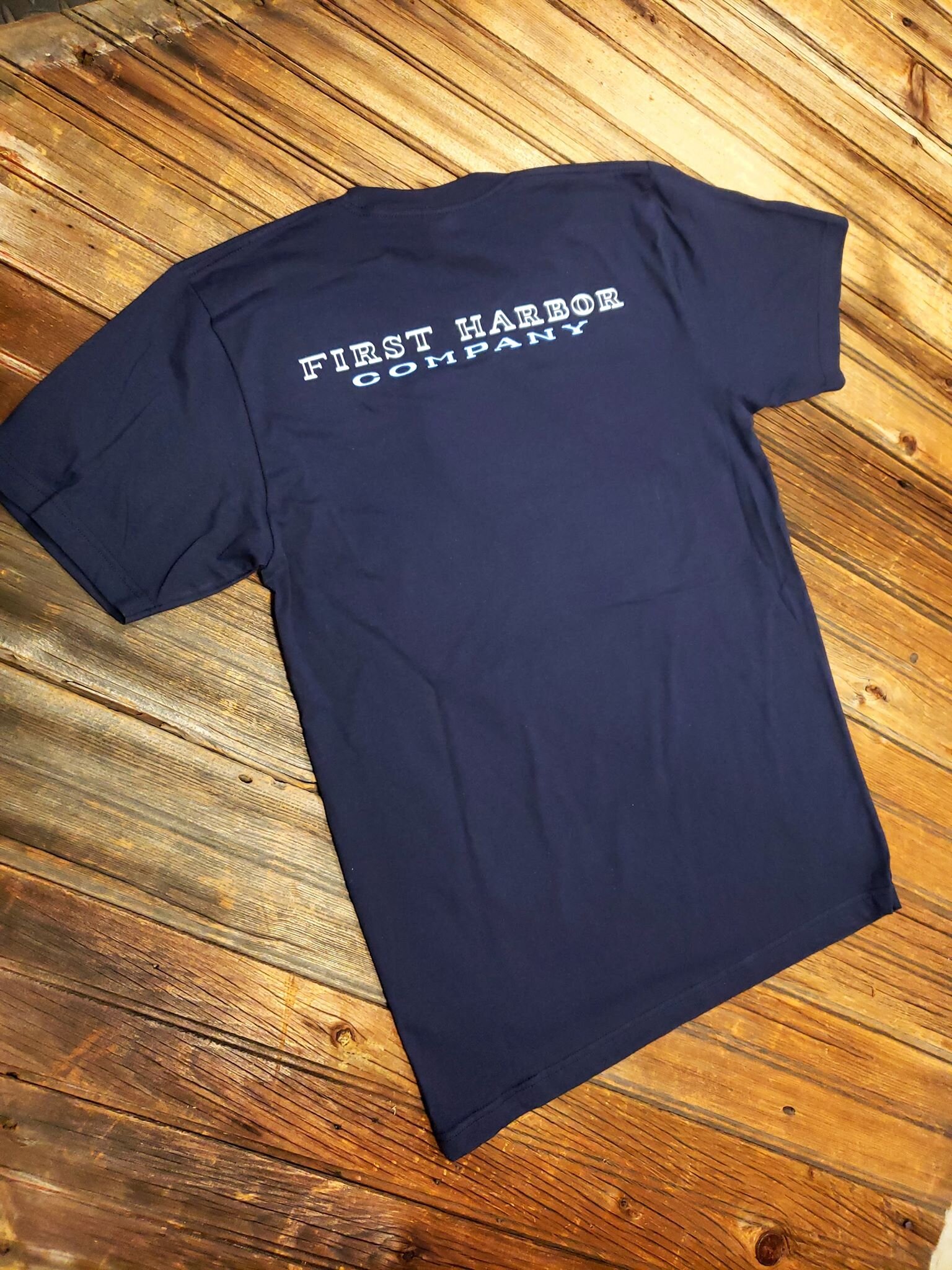 First Harbor Short-Sleeve Navy & Pale Blue Tee — First Harbor Company