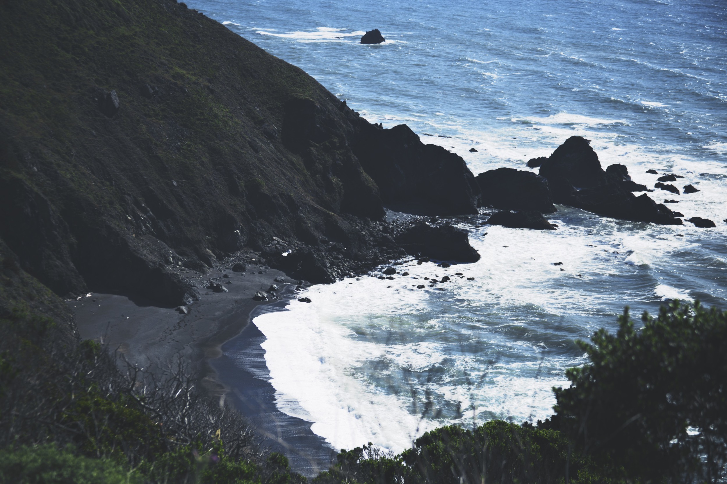 This was the first black sand beach I've ever seen. This was just after rolling into Oregon.