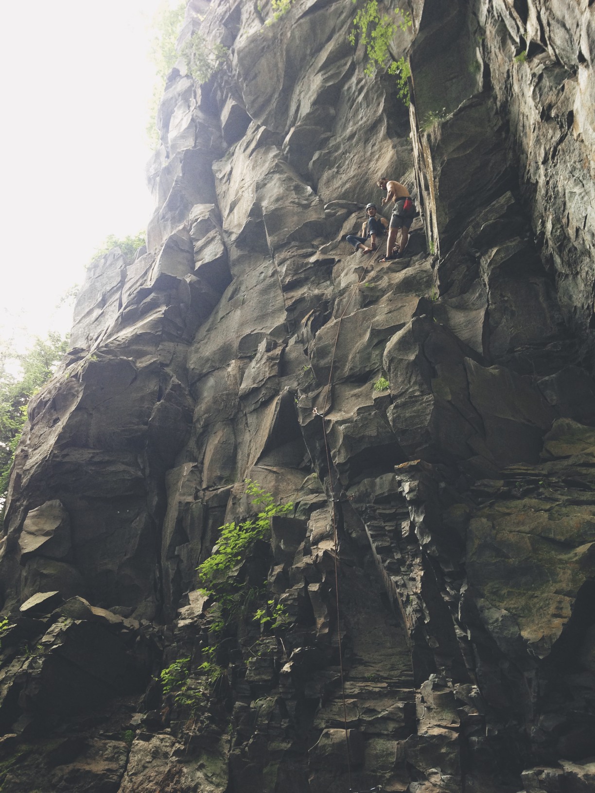 This was interesting. All of us ended up on that same ledge at one point, and then individually repelled down. 