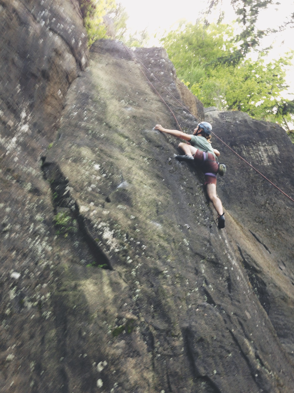Me climbing Rocky Butte. 