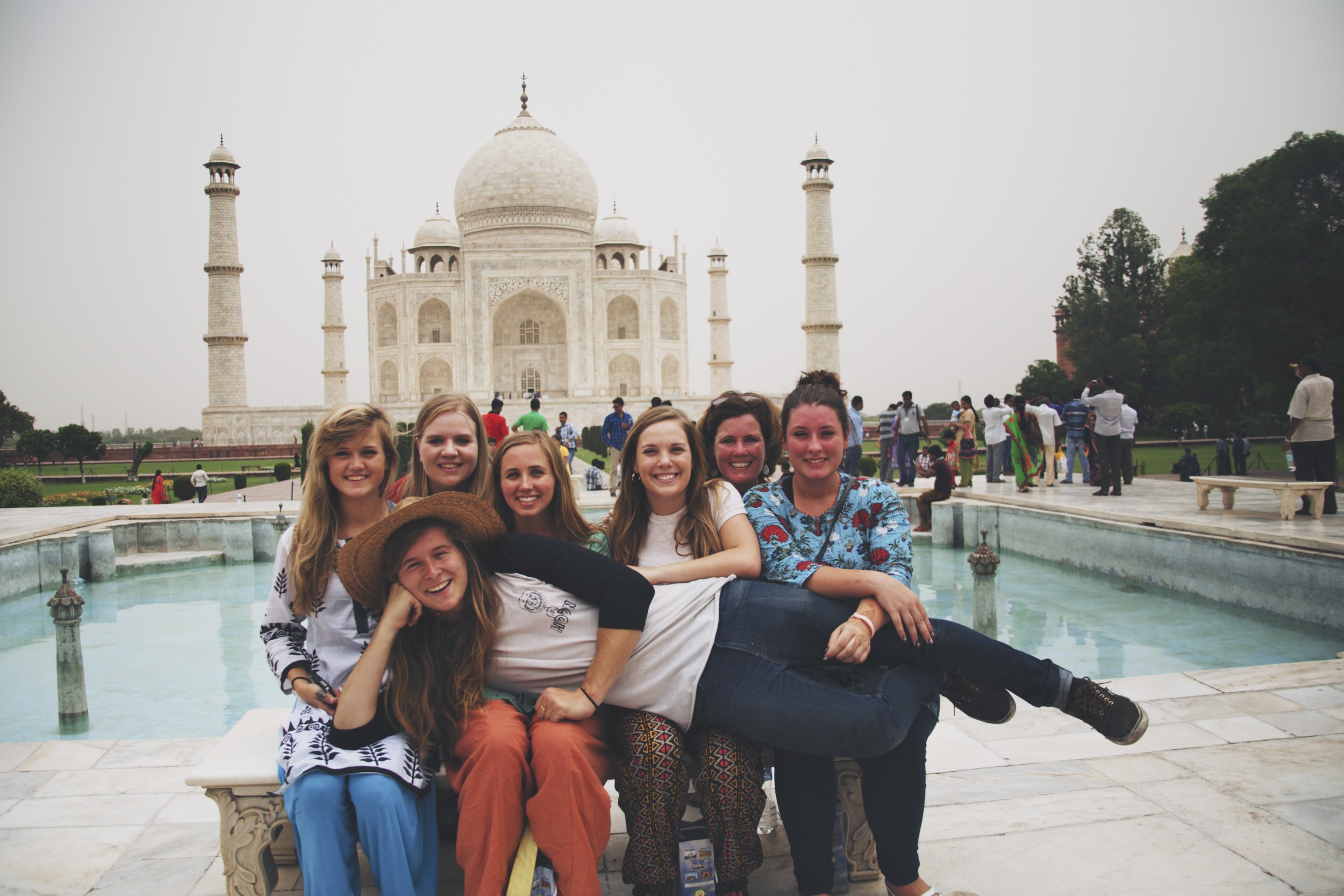 Taj Mahal with all the girls. 