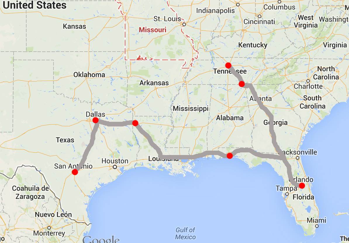 Tentative plan for the next couple of months before heading back to Texas for the Holidays. 