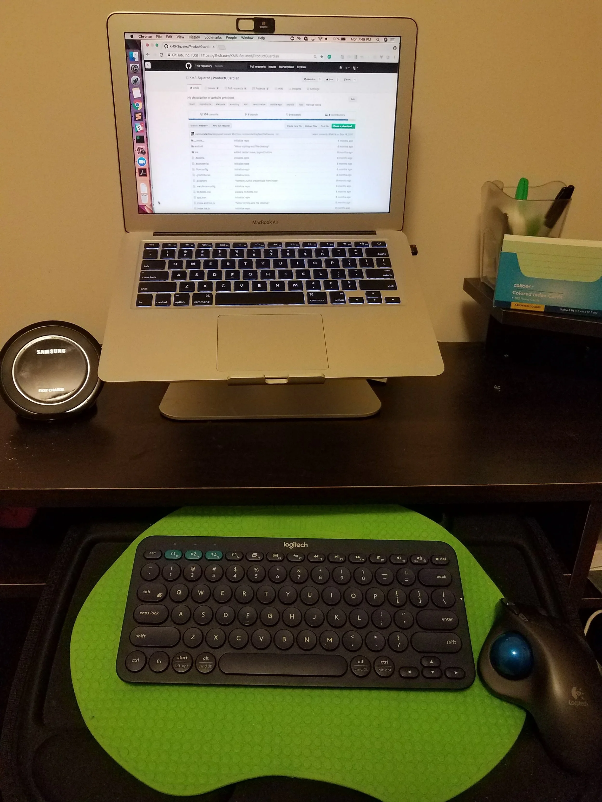 Sheena's workstation at home