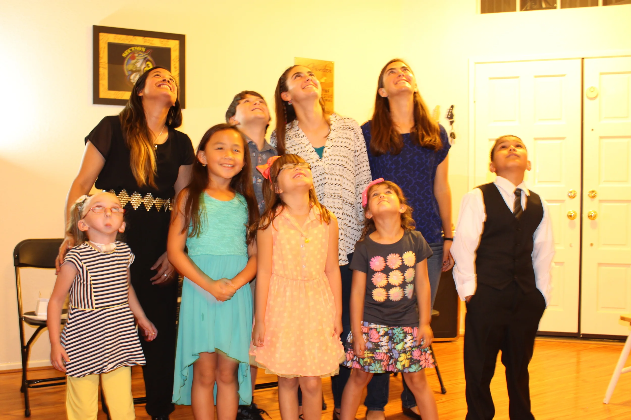 Taking pictures from above! Apprentices from 3 Be3ts Spring 2015 Piano Recital!