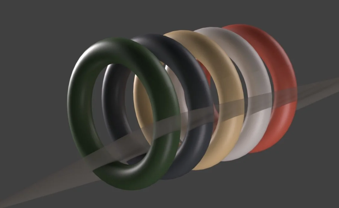 product color palette rendering green yellow red