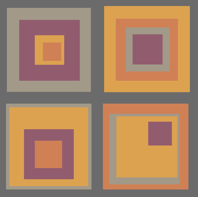 Simple Modern Style Color Interaction Squares