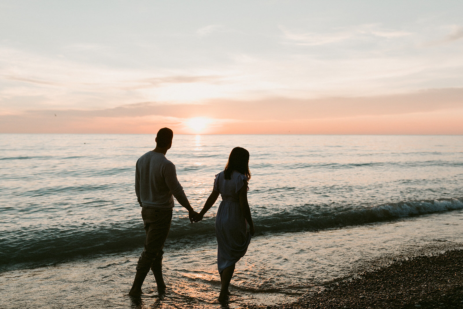 Beach Engagement in Port Albert, Ontario