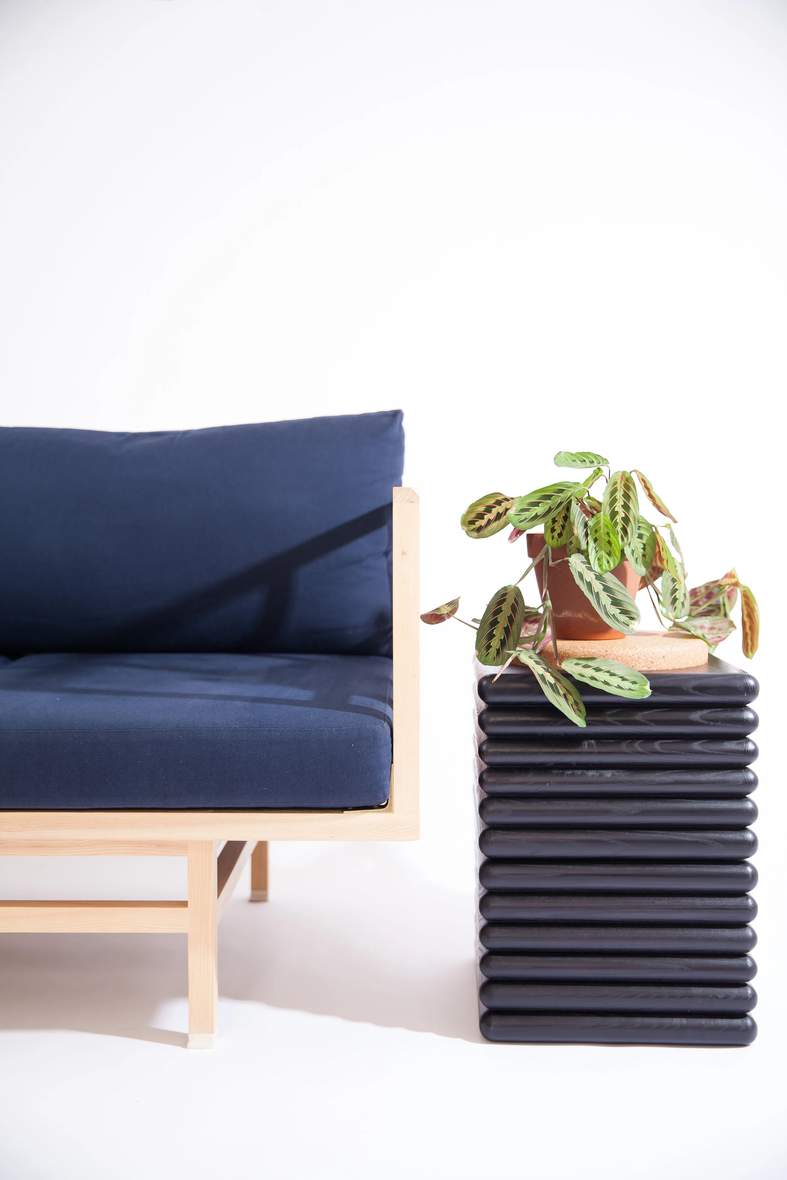 Ridge Stools and Sofa by Trey Jones Studio