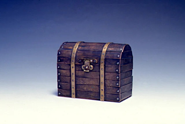 "Keep Sakes Chest" bronze,brass,silver 4"x 2 1/2"x 3" (2000)