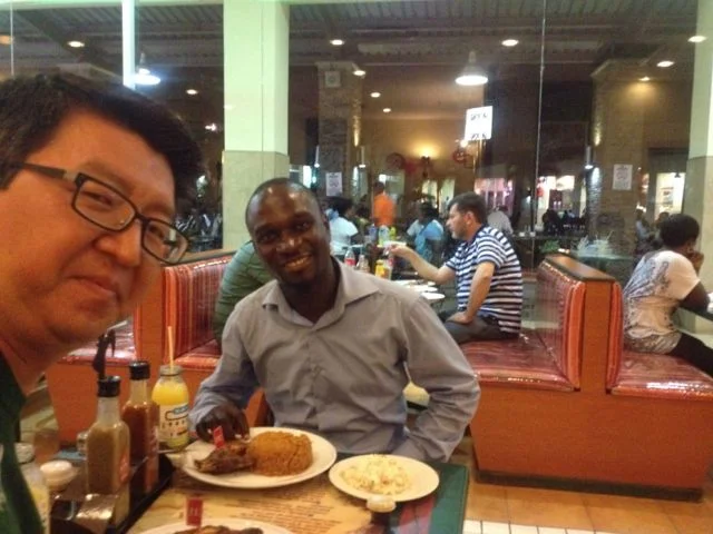 Most important step is to buy Denice a chicken and jollof rice dinner at the mall after the deal. It was dinner time and we were both hungry.