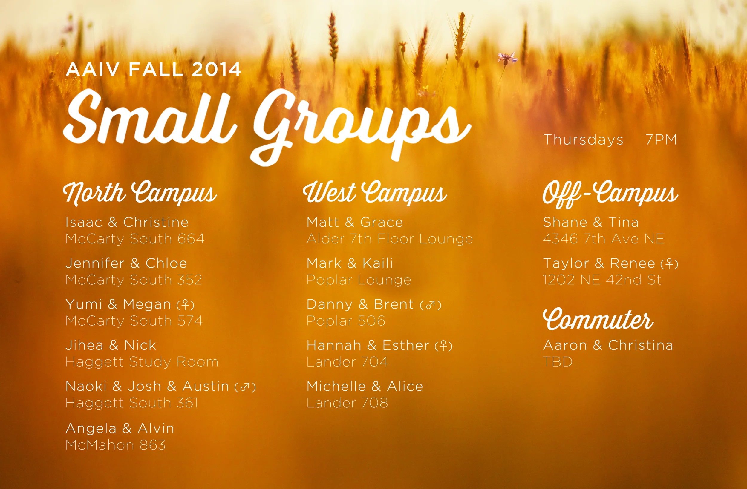 Small Group Outreach